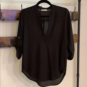 Lush black v neck blouse